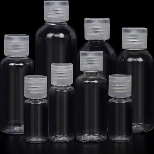 20PCS Empty Plastic Bottles 10ml-100ml Clear Travel Liquids Container Flip Caps Refillable Flip Top Travel Bottle Container