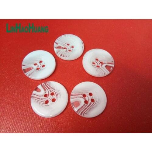 200PCS 20mm transparent mixed flowers shape Dyed RESIN buttons coat boots sewing clothes accessories 2017022002