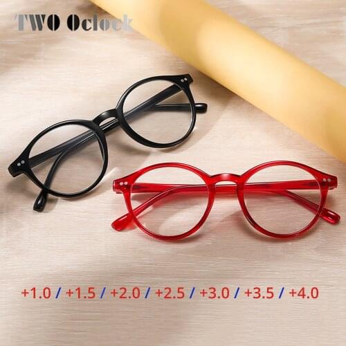 2021 Retro Round Reading Glasses Women Men Prescription Grade Blue Light Blocking Glasses gafas de lectura D6103 oculos de grau