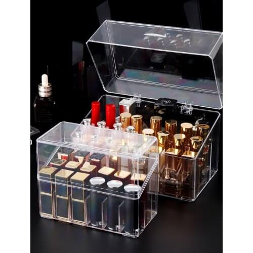 Acrylic Lip Gloss Holder Lipstick Box Display Stand Eye Shadow Powder Sundry Finishing Storage Box Cosmetic Makeup Organizer