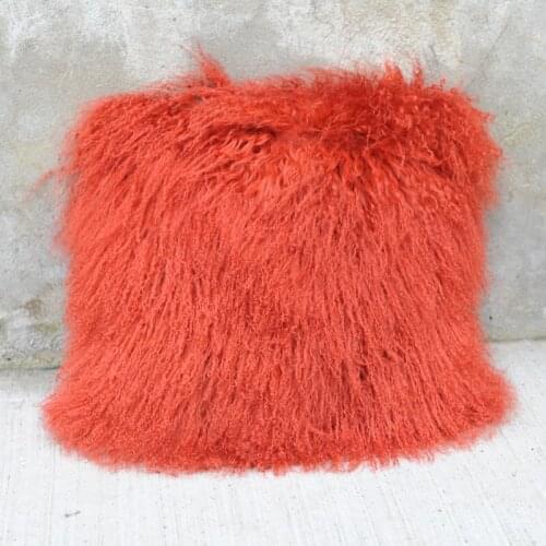 Free Shipping CX-D-04M White Super Mongolian Lamb Fur Home Decor Pillow Cover Decorative Pillows Covers