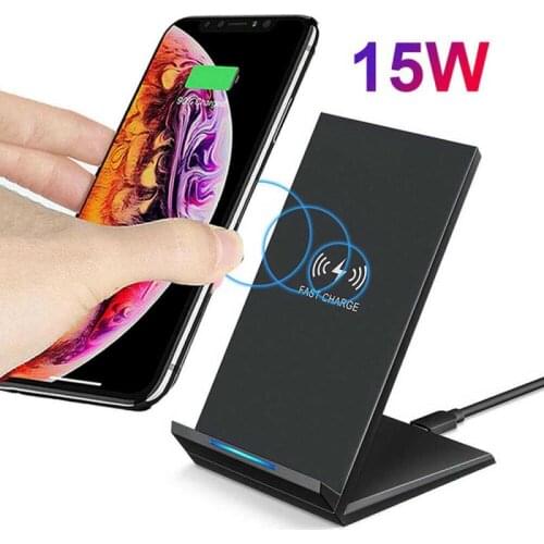 15W QI Wireless Charger Stand Quick Charge For iPhone Samsung Galaxy S10 XS Fast Wireless Charging For iPhone11 Samsung