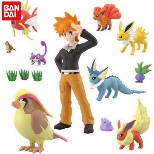 BANDAI Original Pokemon Kanto region Anime Action & Toy figures Model Toys For Children