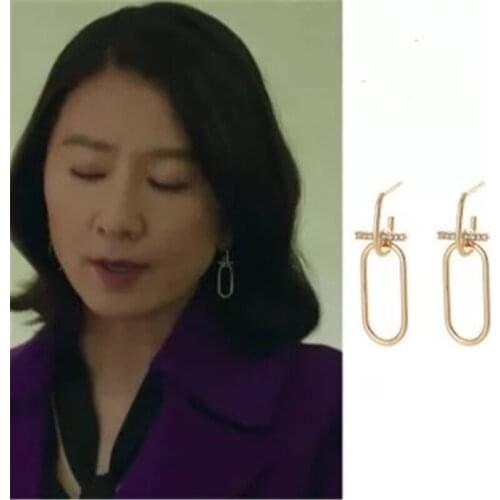 Seo Yea Ji same Korean drama the same retro Style Earrings French Earrings 2020 NEW