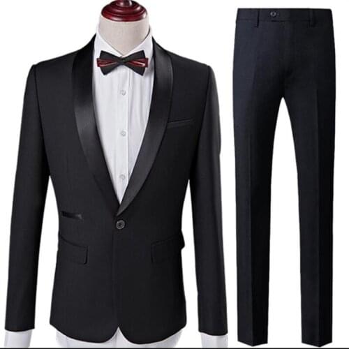 Suit mens clothing host dress vocal band cantata performance garnitur męski fashion groom blazers terno trajes jaquetas