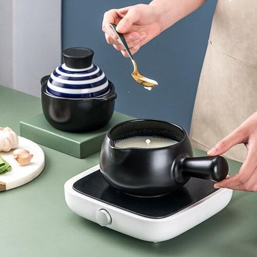 Japanese style creative small milk pot household cooking noodle soup pot mini pot tableware small cooking pot electric pot set