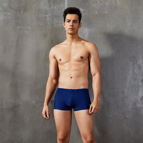 Swimsuit Bottoms Low Waisted Mens Swim Boxer Casual Bathing-pants Swimwear stretch Contrast Drawstring Beachwear Male Summer