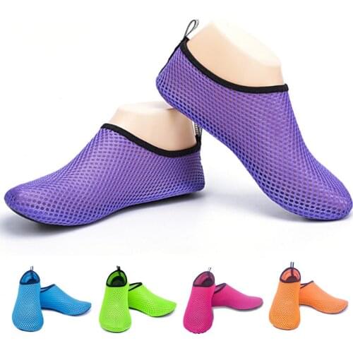 Summer Unisex Mesh Quick Drying Anti Slip Swim Beach Barefoot Shoes Diving Socks Shoes Beach Slippers Fitness Sneakers