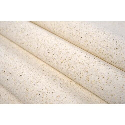 MY WIND White small granule Stone with gold sparkling Mica Wallpaper Wallcovering Fashion Home Interior Decoration