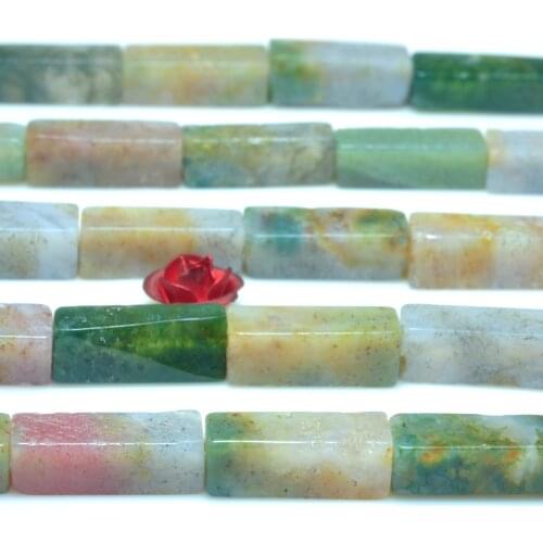 Natural Indian Agate Smooth Rectangle Beads Wholesale Gemstone Semi Precious Stones Bracelet Necklace for Jewelry Making Desgin
