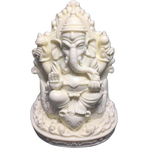 2021 New Elephant Statue Buddha Statue Silicone Moulds Zen Buddhism Candle Soap Decoration Aromatherapy Mould Hindu Baking Molds