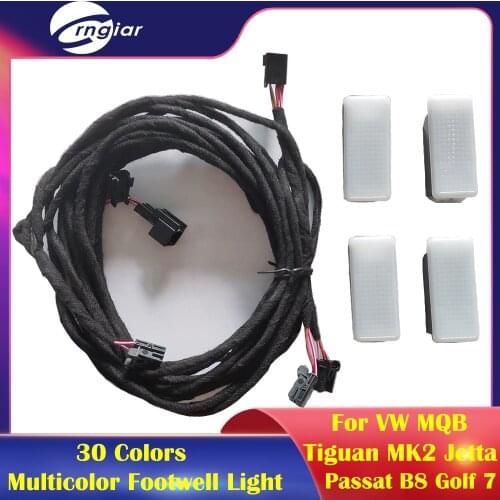 Multicolor Footwell light 30 colors Footwell Light For VW MQB Passat B8 Golf 7 MK7 7.5 Tiguan MK2 Jetta