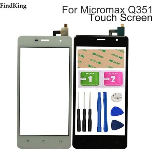 5.0'' inch Touch Screen For Micromax Q351 Touch Screen Digitizer Panel Front Glass Lens Sensor Tools Adhesive