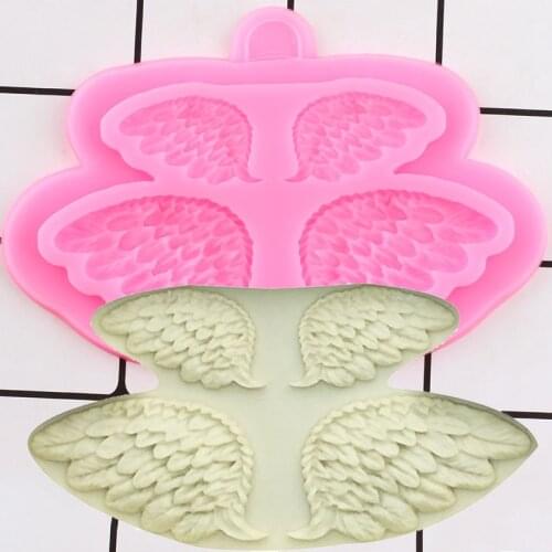 Angel Wings Silicone Mold Bird Feather Fondant Cake Decorating Tools Cupcake Topper Chocolate Gumpaste Molds Candy Resin Moulds