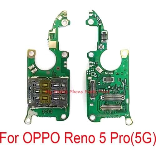 Sim Card Slot Flex Cable For OPPO Reno 5 Pro 5pro 5G Reader Connector Slot Tray Holder Reader Flex Cable Ribbon Repair Parts