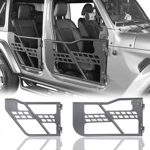 J196 Steel Half Tublar Doors Black for Jeep wrangler JK 4 door Free shipping in Russia LANTSUN