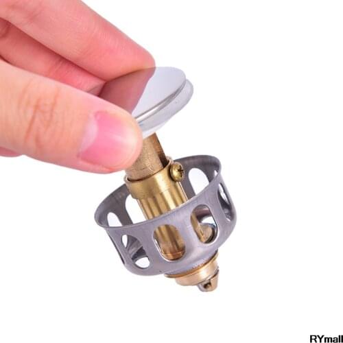 1PC 40mm Universal Wash Basin Bounce Drain Filter 2 In 1 Shower Floor Sink Drain Vanity Stopper Bathtub Bathroom Accessories
