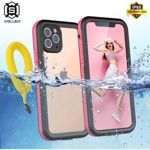 Shellbox Waterproof Case for iPhone 11 12 Pro Max XR XS Max Shockproof Case for iPhone 7 8 Plus 6S 6 Plus Luxury Swimming Case