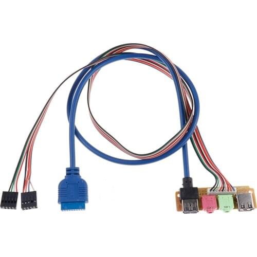 70cm Audio Front Panel Replace Cable 1pc USB 2.0+ 3.0 Port Chassis PC Computer Case