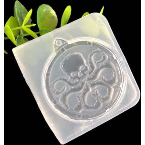 Mirror drop mould snake hole drop glue mold clay pendant 16438