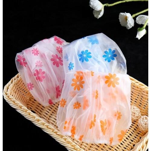 1pc Random Color Waterproof Shower Cap Dot Thicken Elastic Bath Hat Bathing Cap for Women Hair Salon Bathroom Products