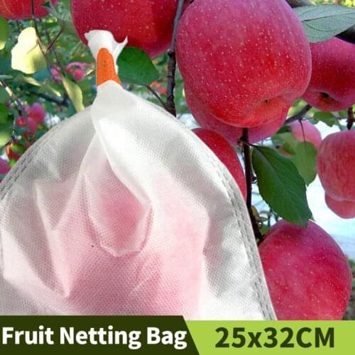100PCS Nonwoven Fabric fruit netting bag Garden Waterproof Breathable Vegetable Grape Mesh bag Agricultural Against Insect Pouch