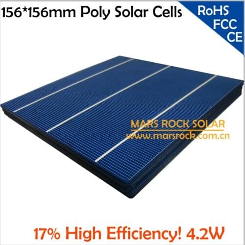 200pcs 17.2% 4.2W High Efficiency 156mm Polycrystalline Solar Cell, 3 Busbar, Uniform Blue, UPS, DHL,FedEX, EMS Free Shipping