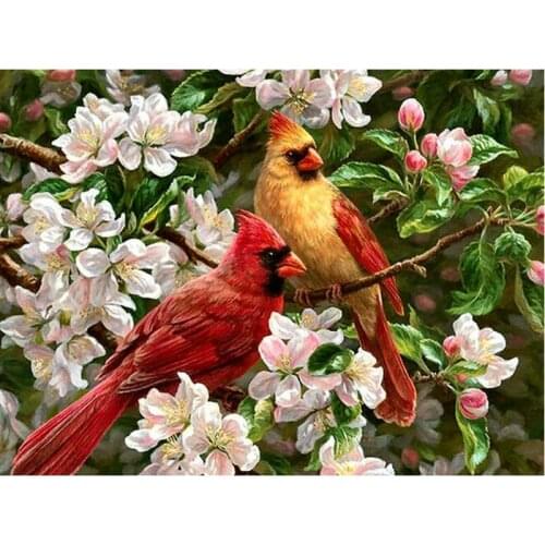 DIY 5D Diamond painting stitch flower full square drill resin mosaic embroidery sparrow picture rhinestones hobby Handicraft