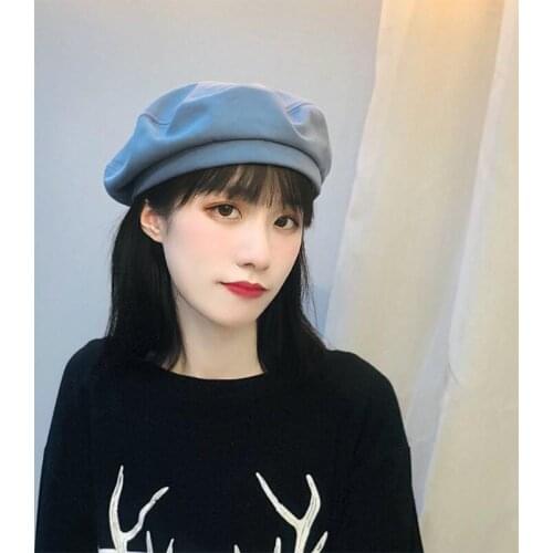 Beret Female Japanese Thin Section Ins British Retro Korean Version Painter Cap Wild Autumn Winter Net Red Octagonal Hat U38
