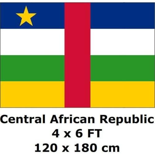 Central African Republic Flag 120 x 180 cm 100D Polyester Large Big Flags And Banners National Flag Country Banner