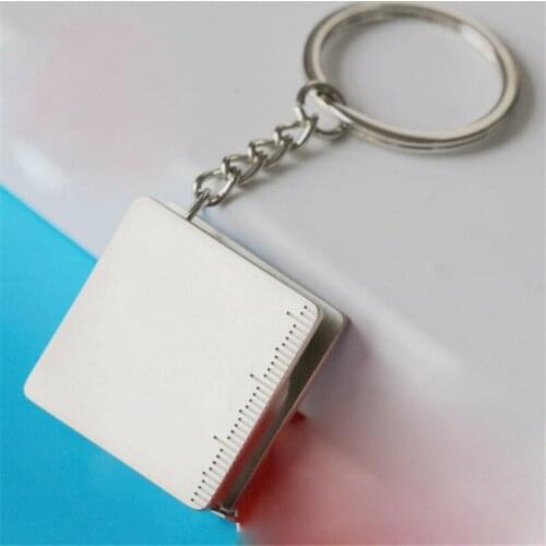 Metal Tape Measure Keychain Tick Mark Tapeline Key Chain Practical Car Key Ring Gift Company Souvenirs