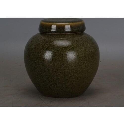 Antique QingDynasty porcelain pot,Tea glaze cover cans,hand-painted crafts,Home Decoration,adornment/Collection,free shipping