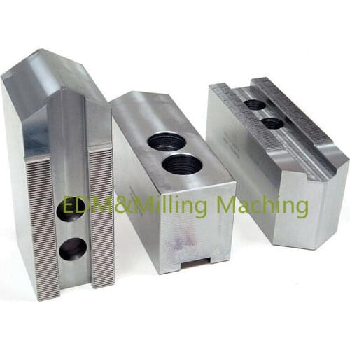 1SET High Quality 3PCS Milling Machine 12" Steel Jaws 1.5mm x 60 Serrated For B-212 Chuck Pointed CNC DURABLE New