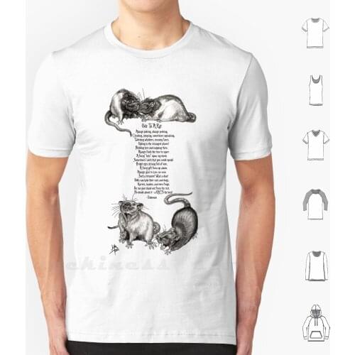 Ode To A Rat T Shirt 100% Cotton DIY S-6xl Rat Ratties Ratsies Ratsy Rattus Rodent Pet Fancy Siamese Berkshire
