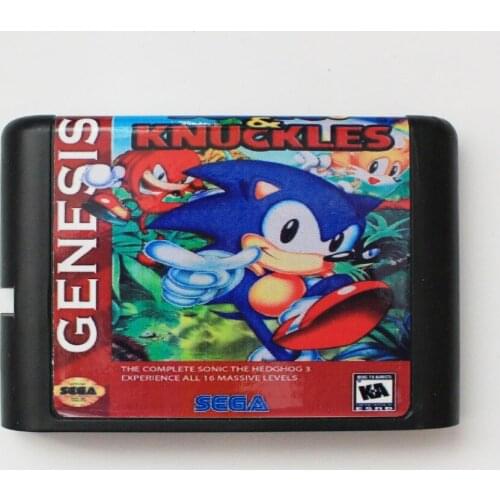 Sonic and Knuckles & Sonic 3 16 Bit MD Game Card For Sega Mega Drive For Genesis