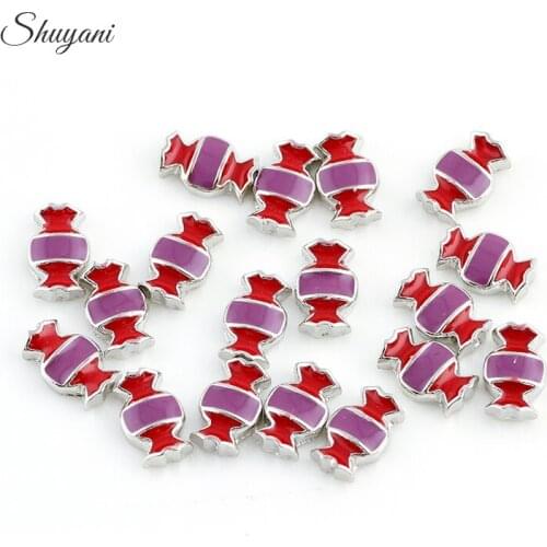F109 New Design 20pcs/lot Kids Sweet Candy Floating Locket Charms For Women Memory Lockets Pendant