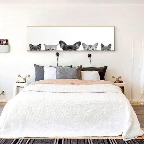 Cute Cat Animal Zebra Giraffe Koala Kangaroo Canvas Art Abstract Painting Print Poster Picture Wall Home Decoration