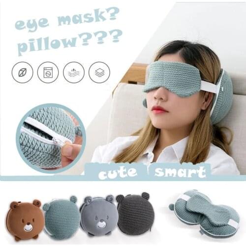 Multi-Function Business Travel Neck Pillow&Eye Mask Storage Bag with Handle Eye Patch Portable Eye Massager Sleep Mask Eye Care
