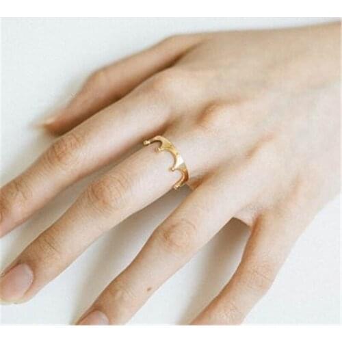 Fashion Simple Crown Ring Fashion Princess Fan Stack Ring Stretch Stacking Rings Bridesmaid Gift