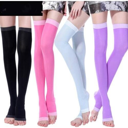 Manufacturer 420d Sleep Socks High Pressure Elastic Night Shaping Exposed Toes 1PCS woman Suitable for height 155-175cm