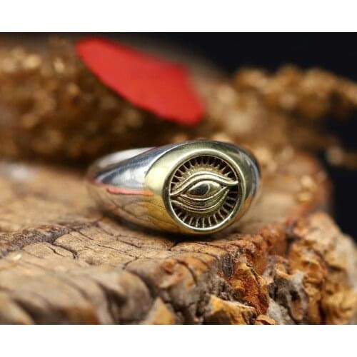 2021new Silver Mens Ring Eye Of Horus Ring Guardian Muyu Fashion Trend Domineering Ring Jewelry Accessory