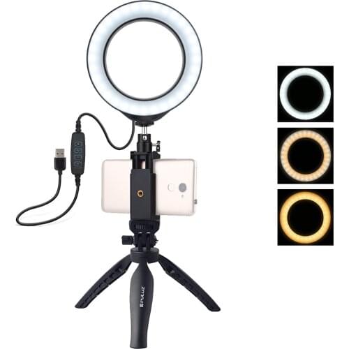 New Desktop Mini Tripod with Mount Holder Cold Shoe for Mobile Phones Stands for Live Video Blogger