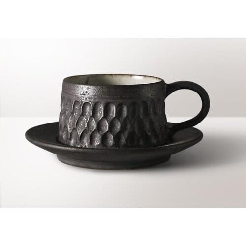 Nordic Creative Coffee Cup Luxury Cover Japanese Tea Cups With Handle Spoon Office Ceramica Copo De Silicone Drinkware QJJ60BYD