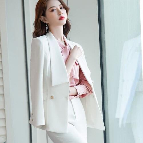 Autumn winter new womens suit pants suit office pants professional jacket and Pants Set2 piece set pant suits for women