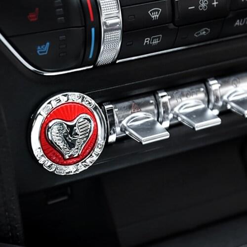 Car Ignition Switch One-key Start Decorative Cover Interior Decoration Accessories for 2015-2020 Ford Mustang