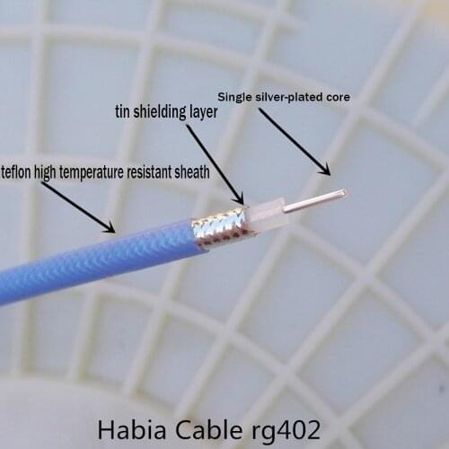 Silver-plated shielded wire RG402 semi-flexible coaxial cable up to 20GHZ high frequency RG141 signal line coaxial line