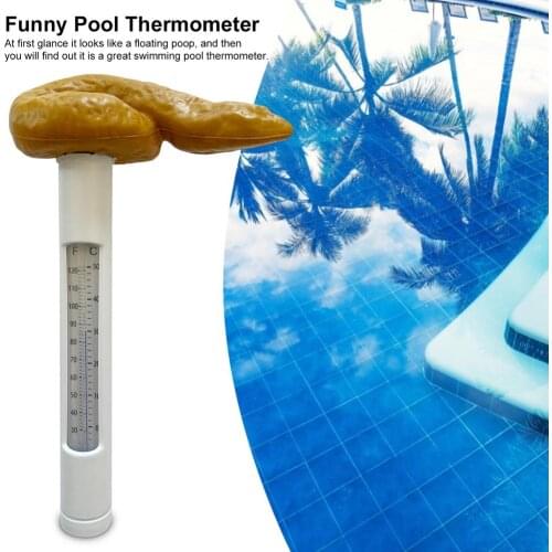 Funny Pool Thermometer Floating Poop Meter for Spa Hot Tubs Water Temperature Tester Tool Swimming Pools Accessories Hot Sale