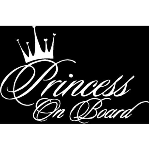 Princess On Board Baby In Car Stickers Lovely Creative Decoration Decals For Trunk Windshield Auto Tuning Styling Vinyls D40