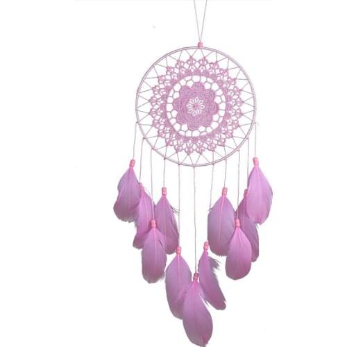 Pink goose feather family car decoration wedding festival crafts hanging hanging wall decor farmhouse decor