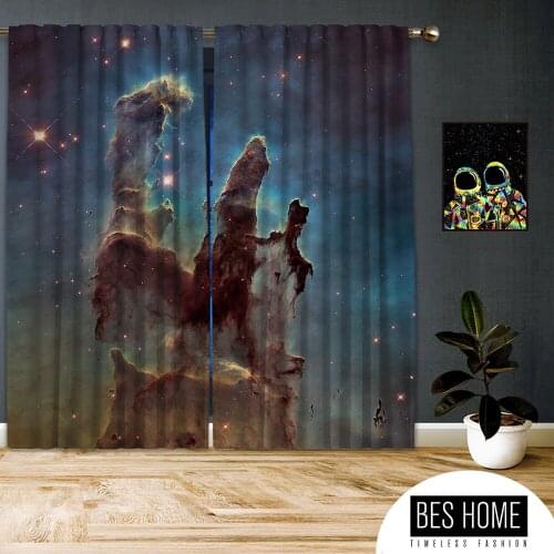 Space-X-XVII,Window Curtain 2 panel sets,Blackout,Room darkering,Custom size, made to order